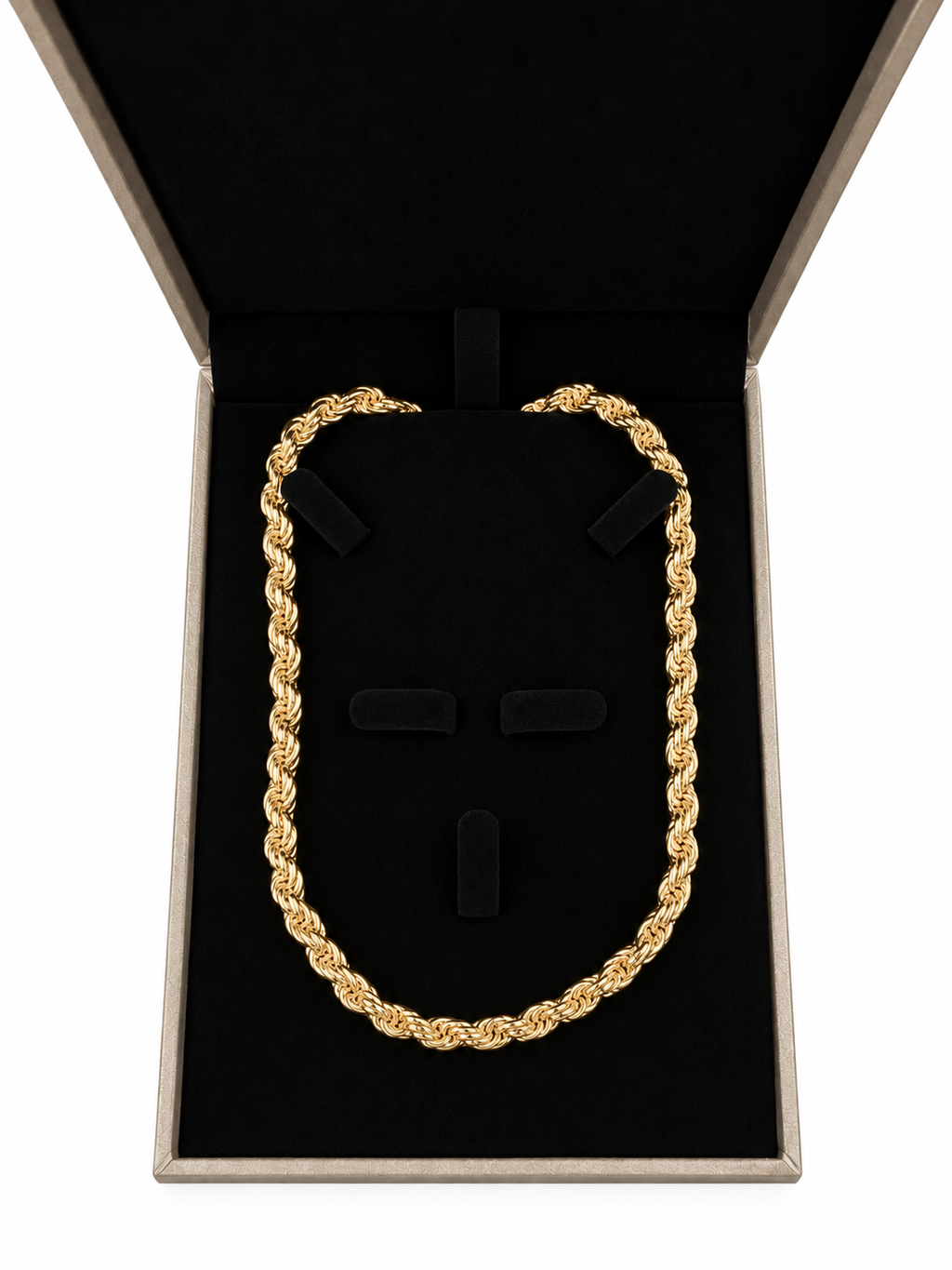 14k 6mm Diamond Cut Rope Chain