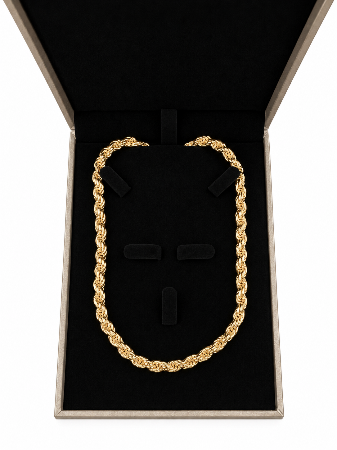14k 6mm Diamond Cut Rope Chain