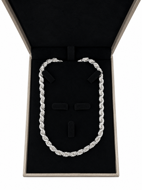 925 6mm Sterling Silver Rope Chain